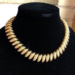 Vintage Gold Tone Choker Necklace